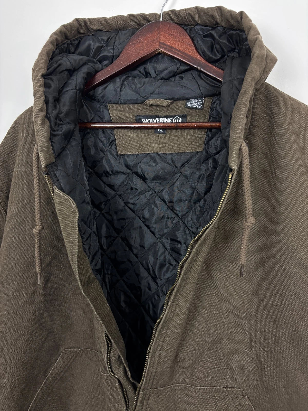 Vintage Brown Workwear Jacket - Wolverine Zip Up Coat - Size XXL