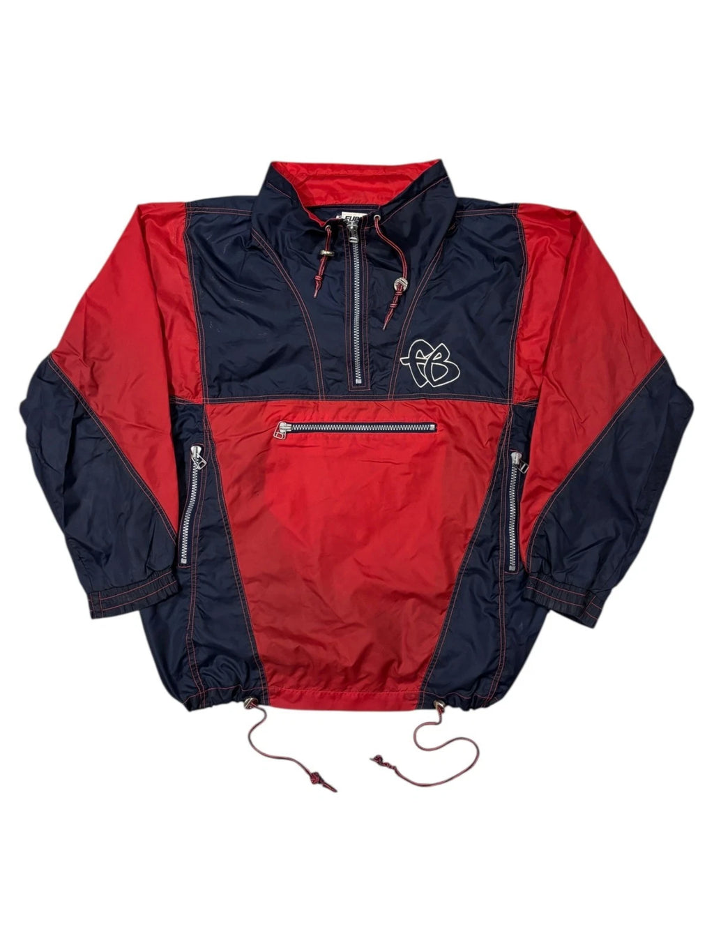 Vintage Y2K Fubu Windbreaker Jacket - XXL - Red & Blue