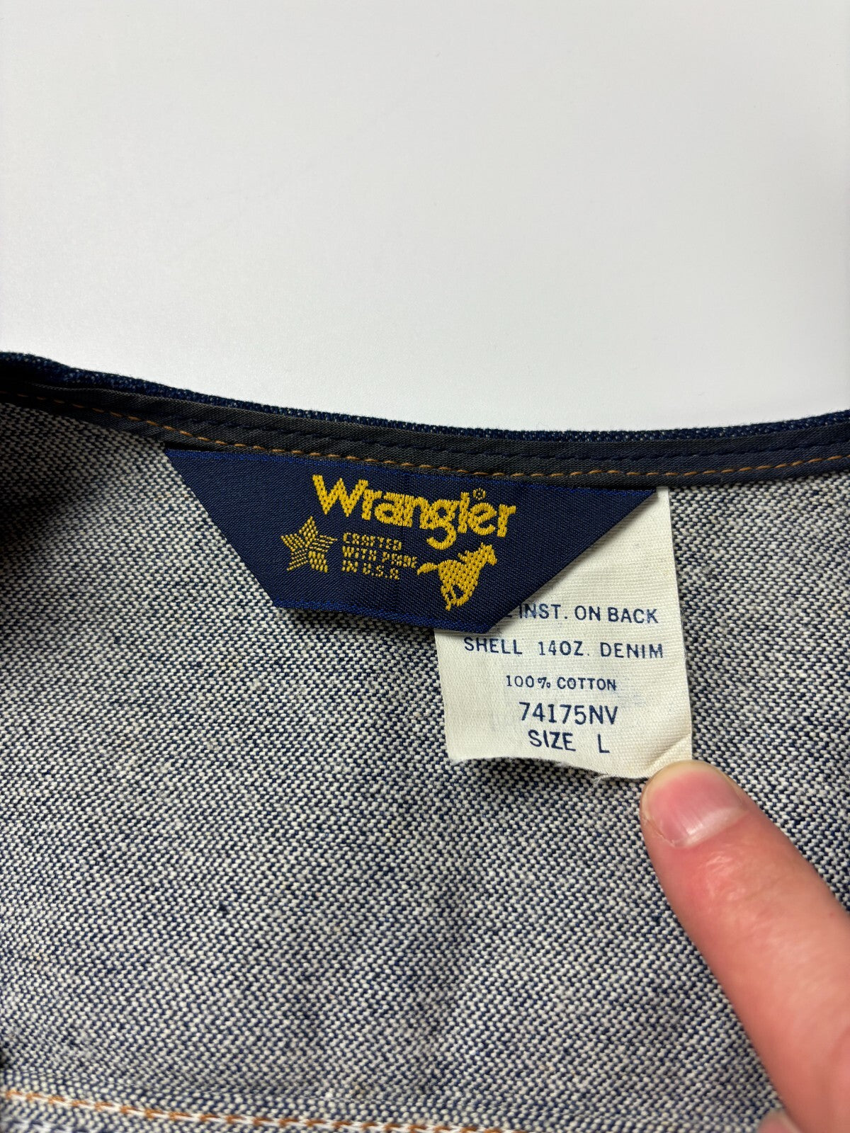 Vintage Wrangler Bikers New York Denim Vest