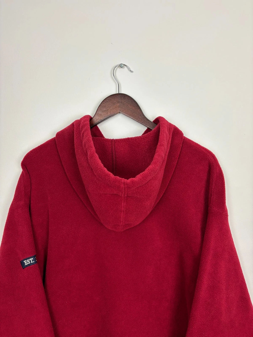Vintage Red Gap Fleece Hoodie - Medium - Winter Warm & Soft Sweater