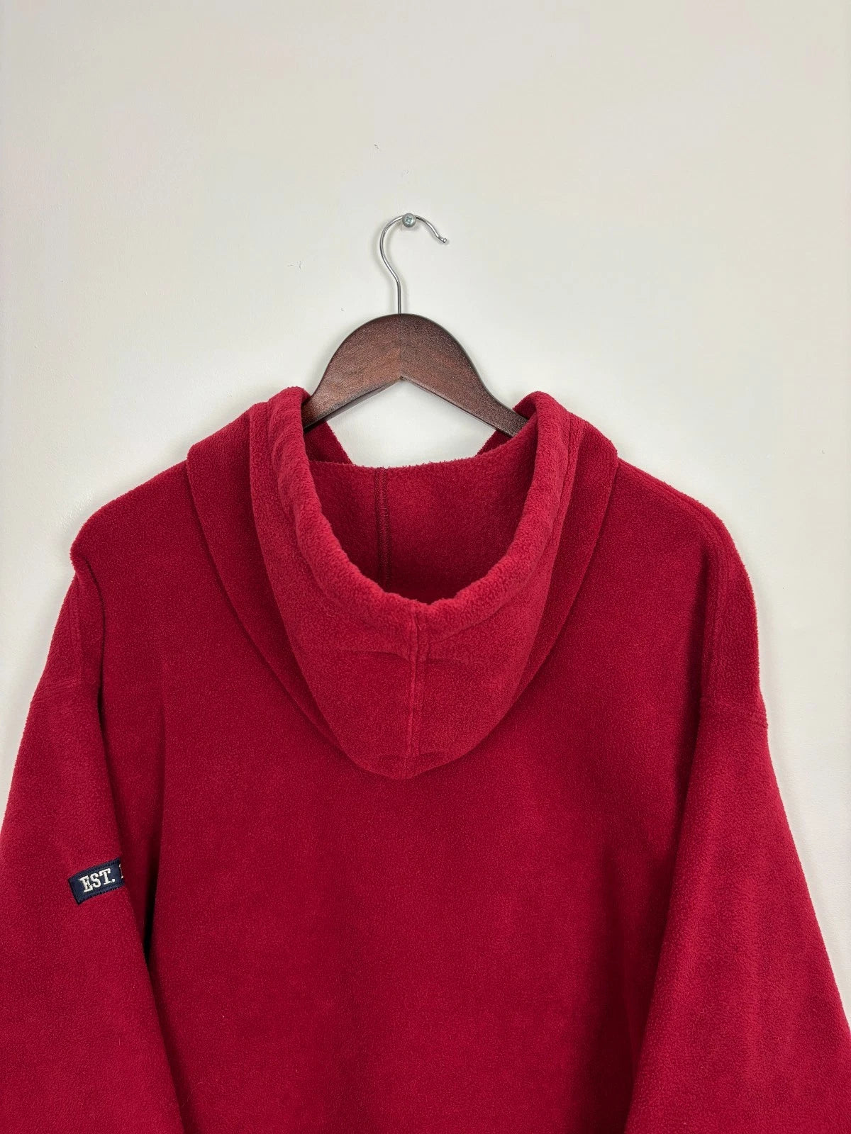 Vintage Red Gap Fleece Hoodie - Medium - Winter Warm & Soft Sweater