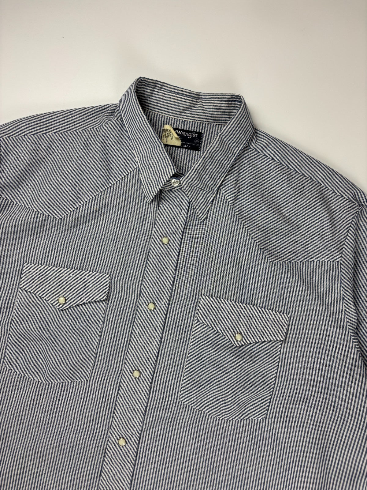 Vintage Wrangler Striped Cropped Button Up Shirt