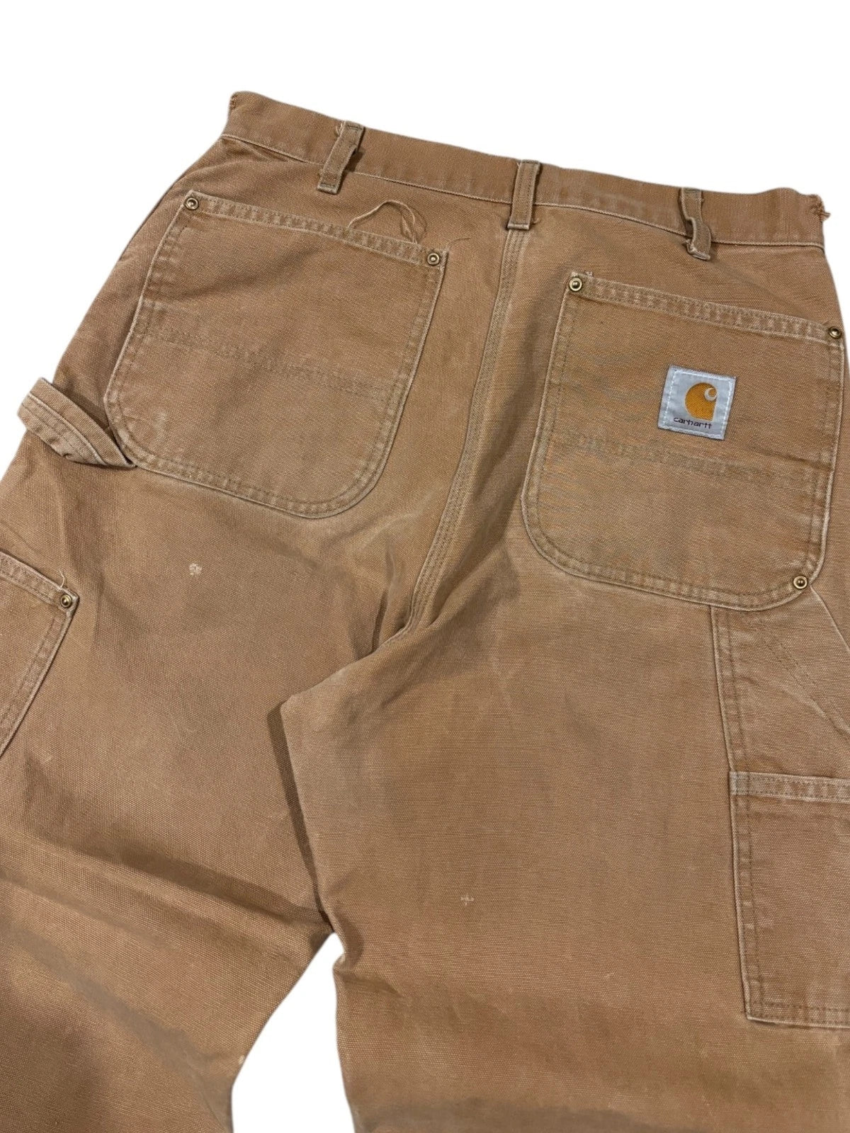 Vintage 1990s Carhartt Double Knee Pants - 34x32 - Beige Tan Workwear Bottoms