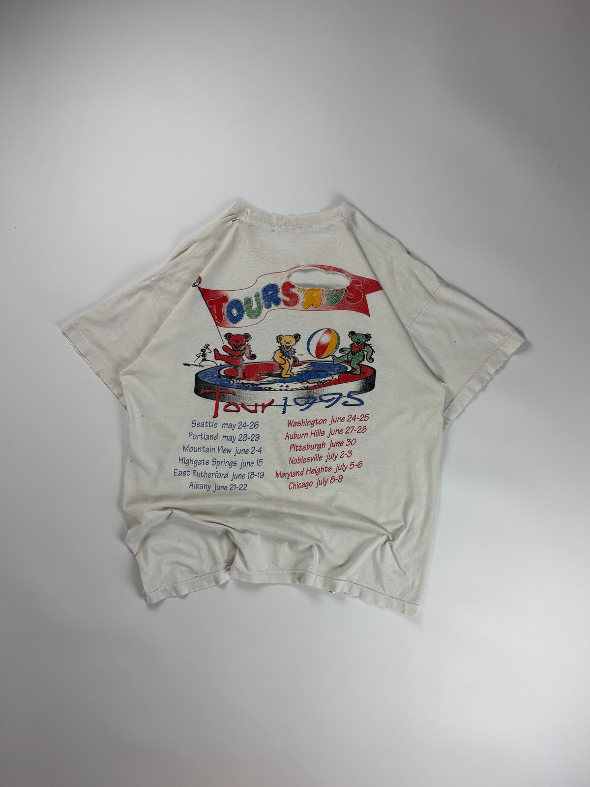 Vintage 1995 Grateful Dead Tours R Us Band Tee