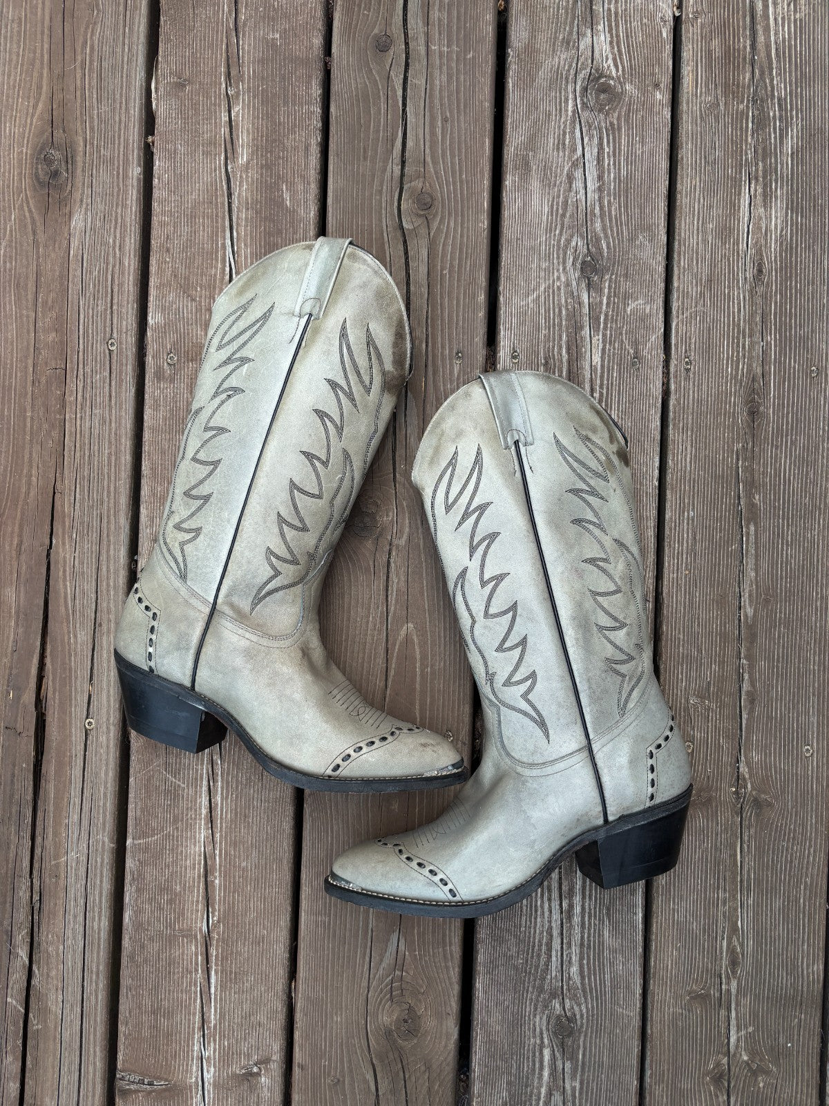 Vintage Boulet Leather Cowboy Boots