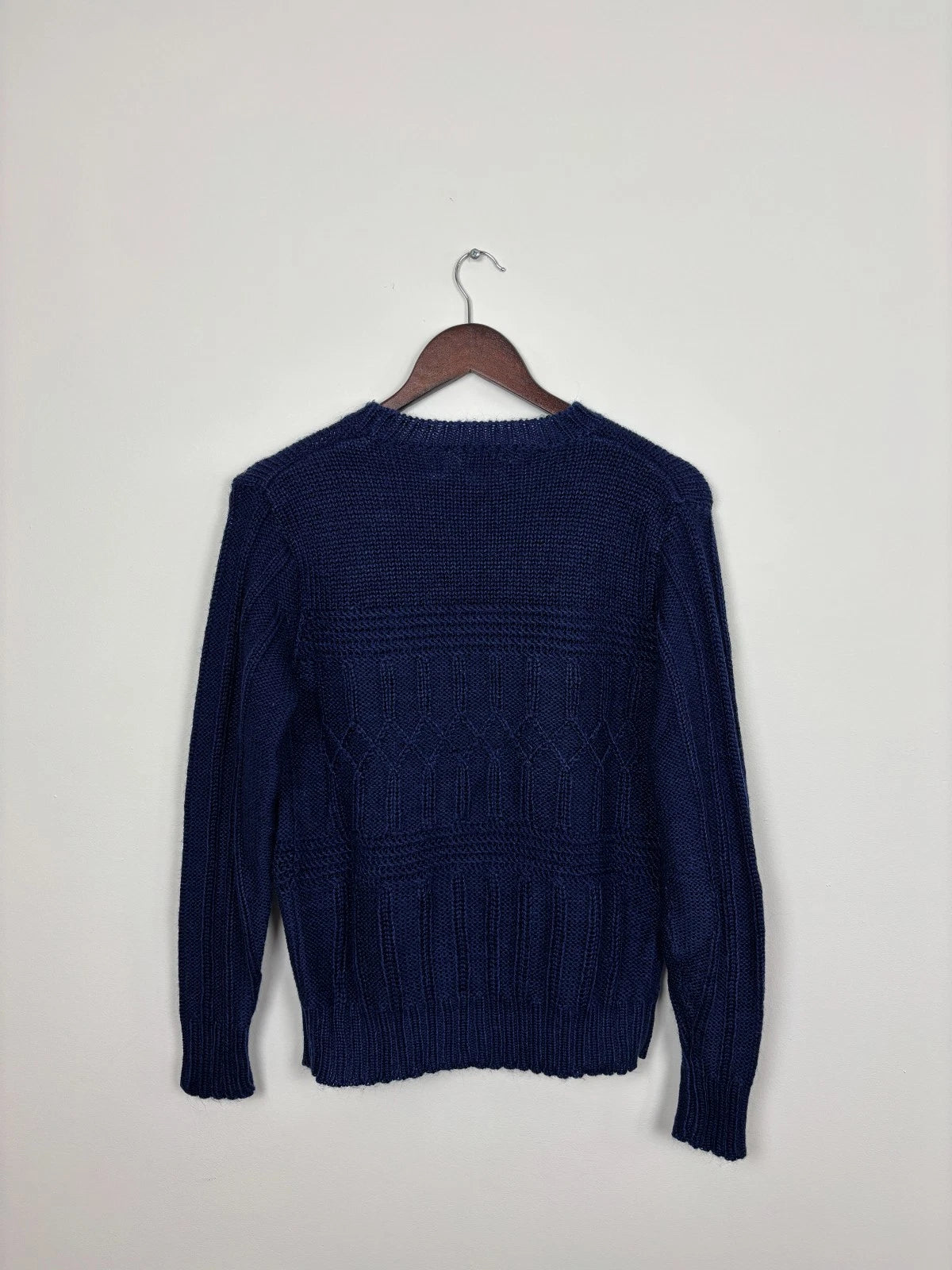 Vintage 1990s Blue Knit Sweater - Size Large