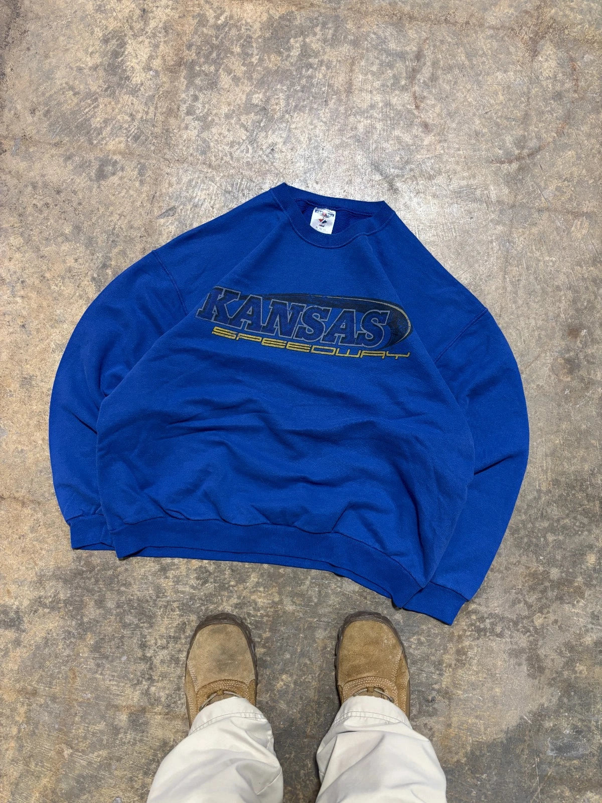 Vintage Kansas Speedway Sweatshirt - Size XL - Blue