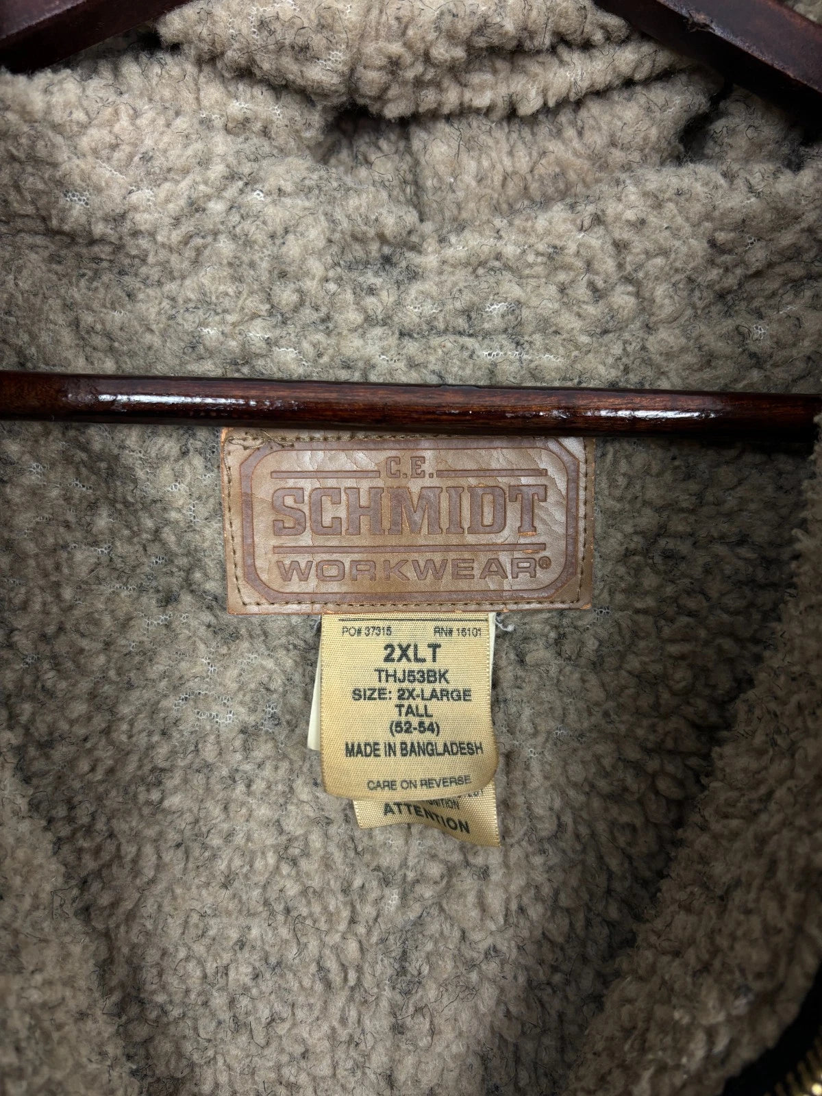 Vintage Black Fleece Lined Workwear Jacket - Schmidt Zip Up Coat - Size 2XLT