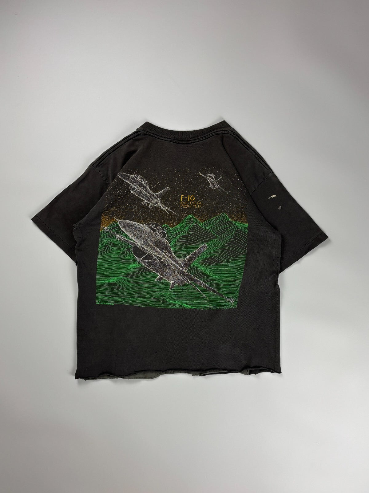 Vintage Reworked F-16 Blackbird Cropped Tee