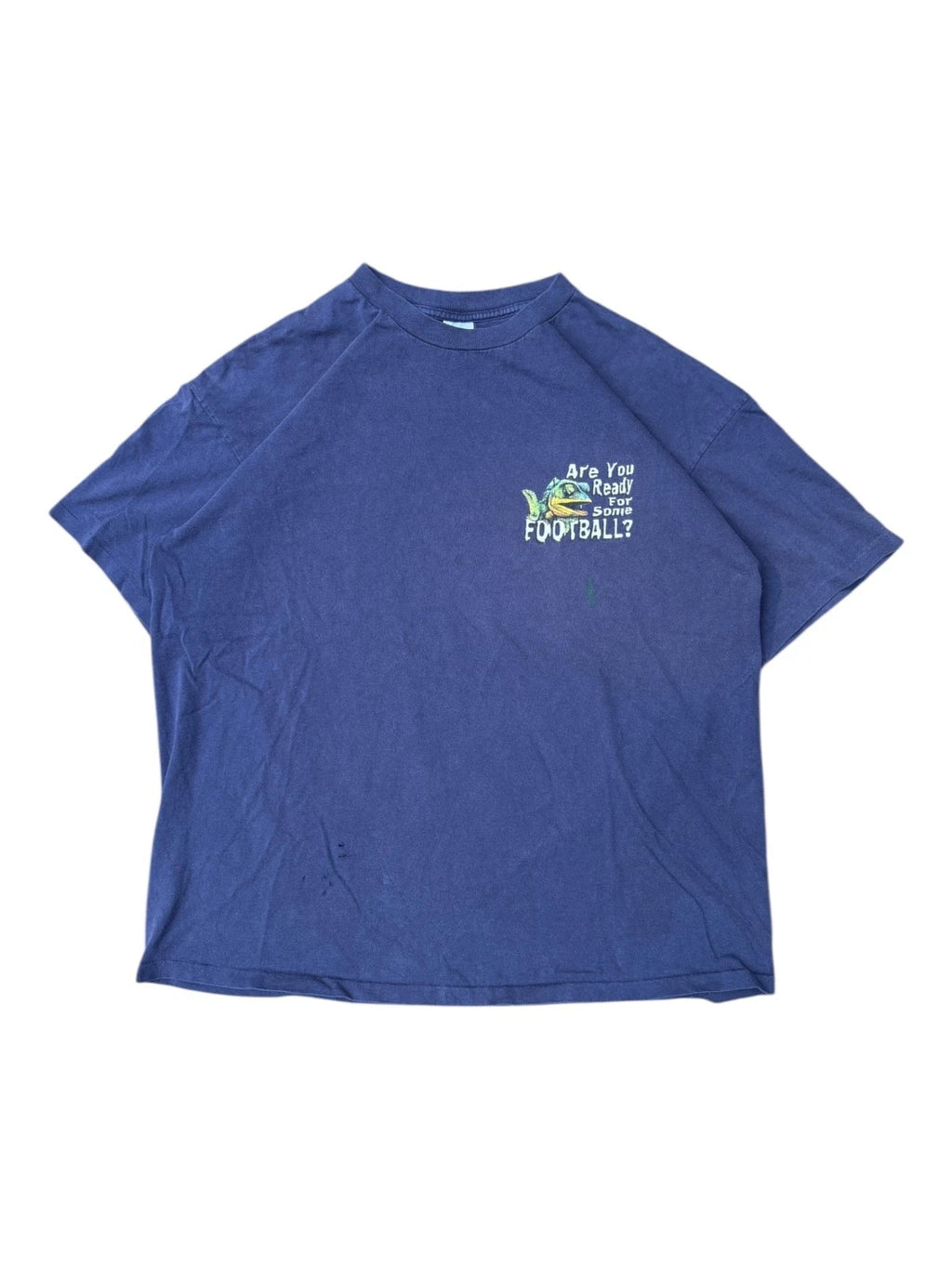 Vintage 1990s Budweiser Chameleon T Shirt - XXL - Blue - Football Tee