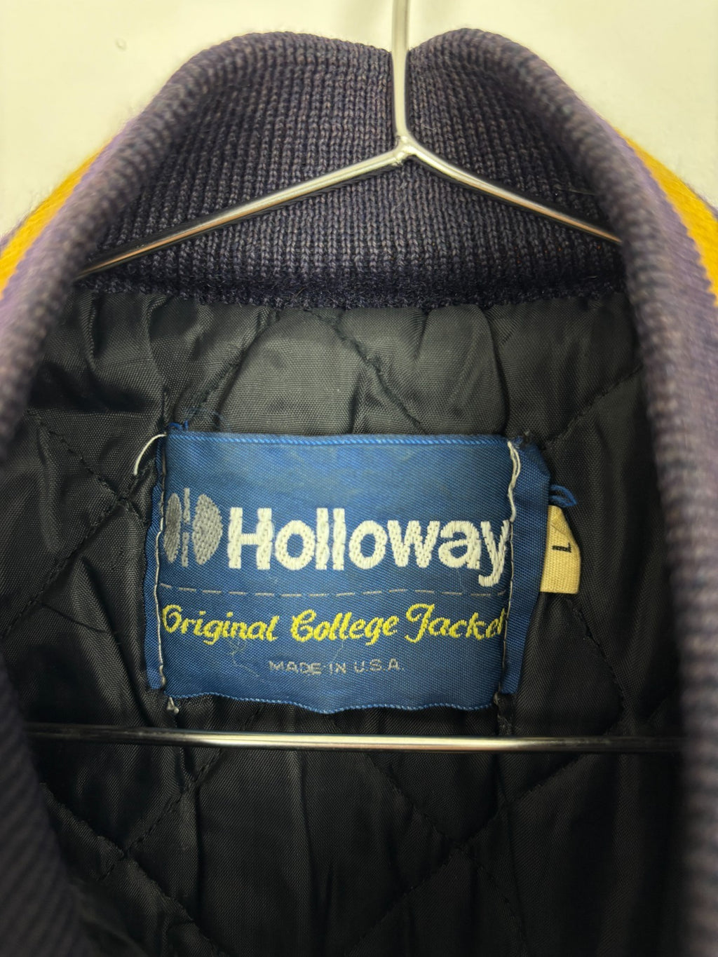 1990s Vintage Notre Dame Wool & Leather Varsity Jacket