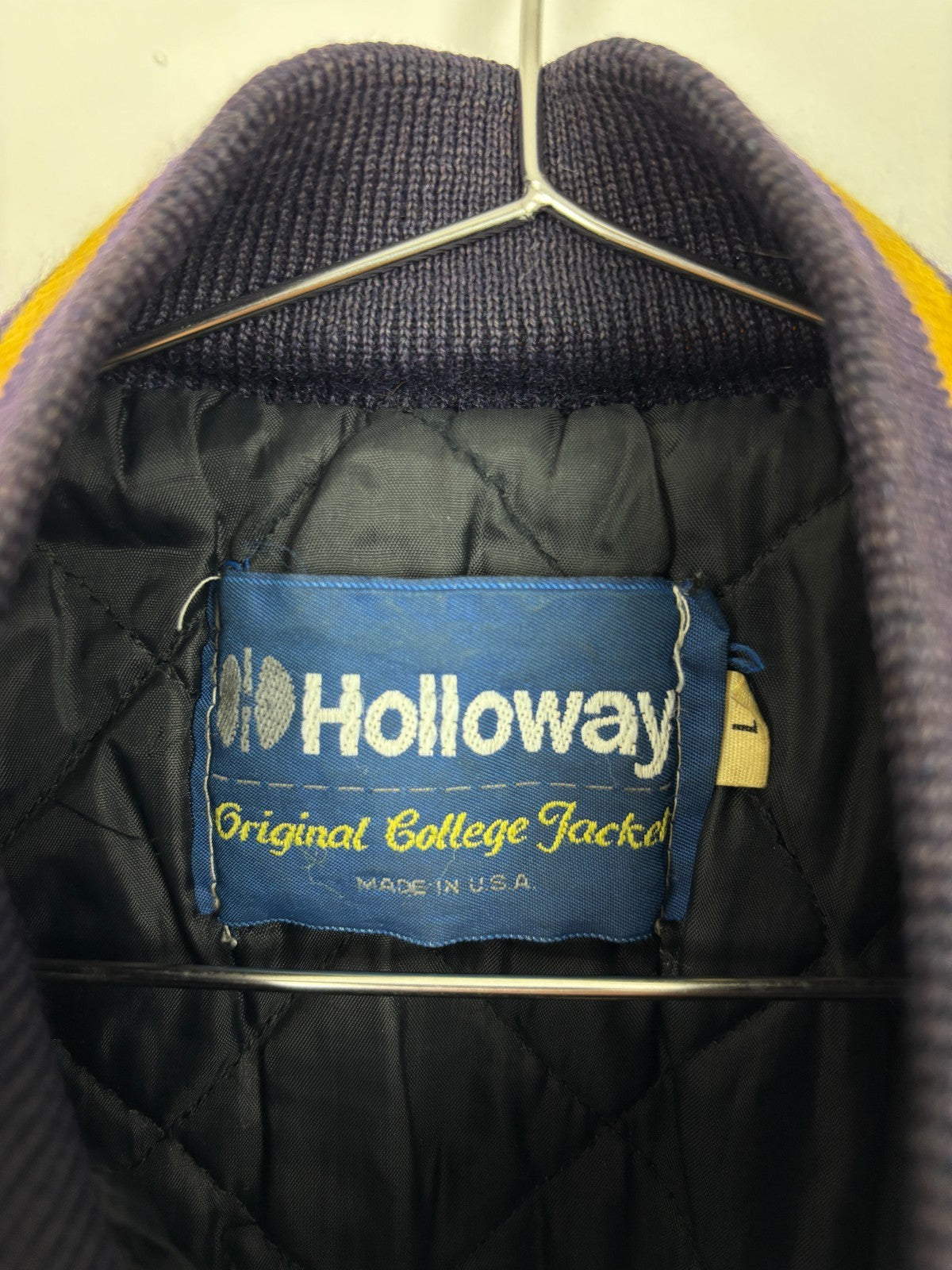 1990s Vintage Notre Dame Wool & Leather Varsity Jacket