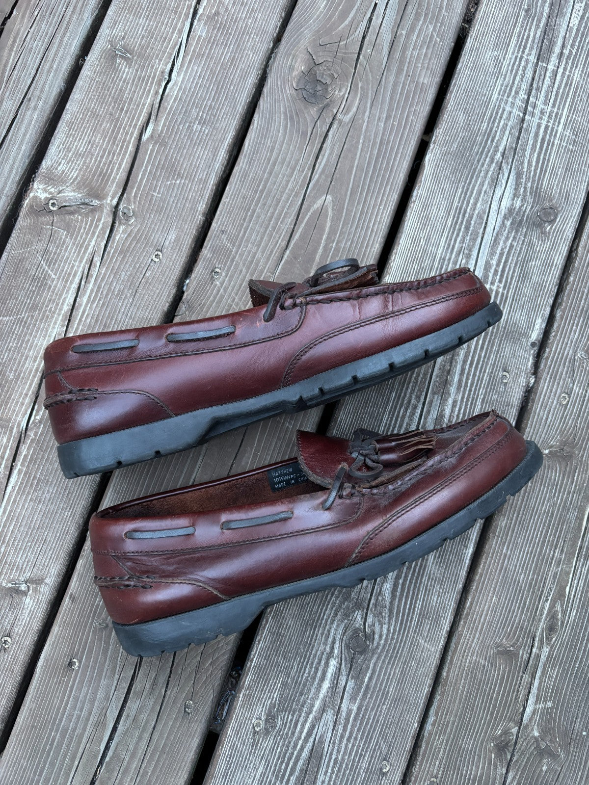 Vintage Cabelas Leather Boat Shoes