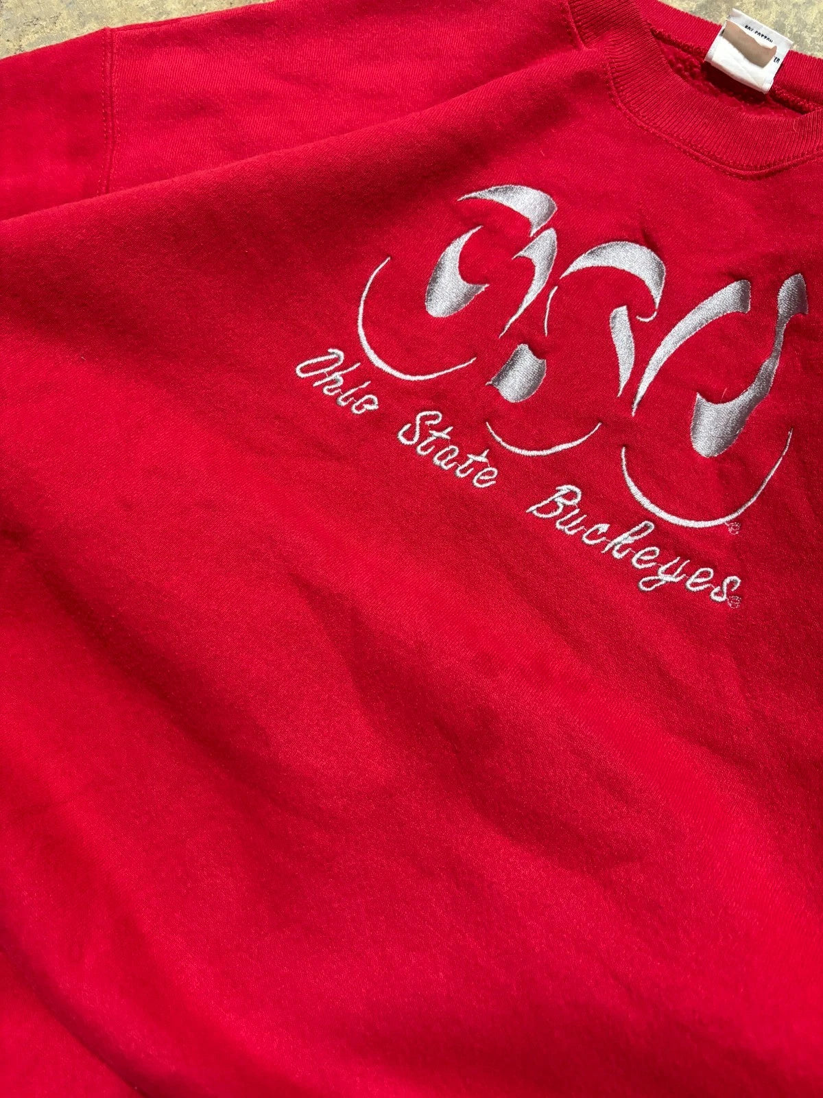 Vintage 1990s Ohio State Buckeyes Sweatshirt - NCAA Sweater - Size XL - Red