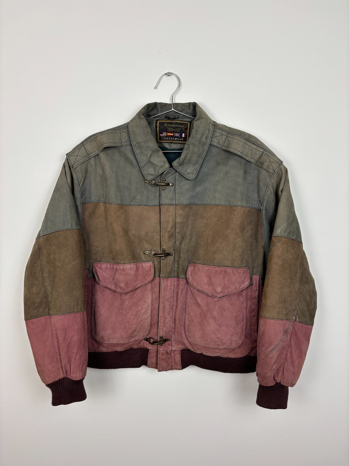 1990s Vintage International Outerwear Suede Bomber Jacket