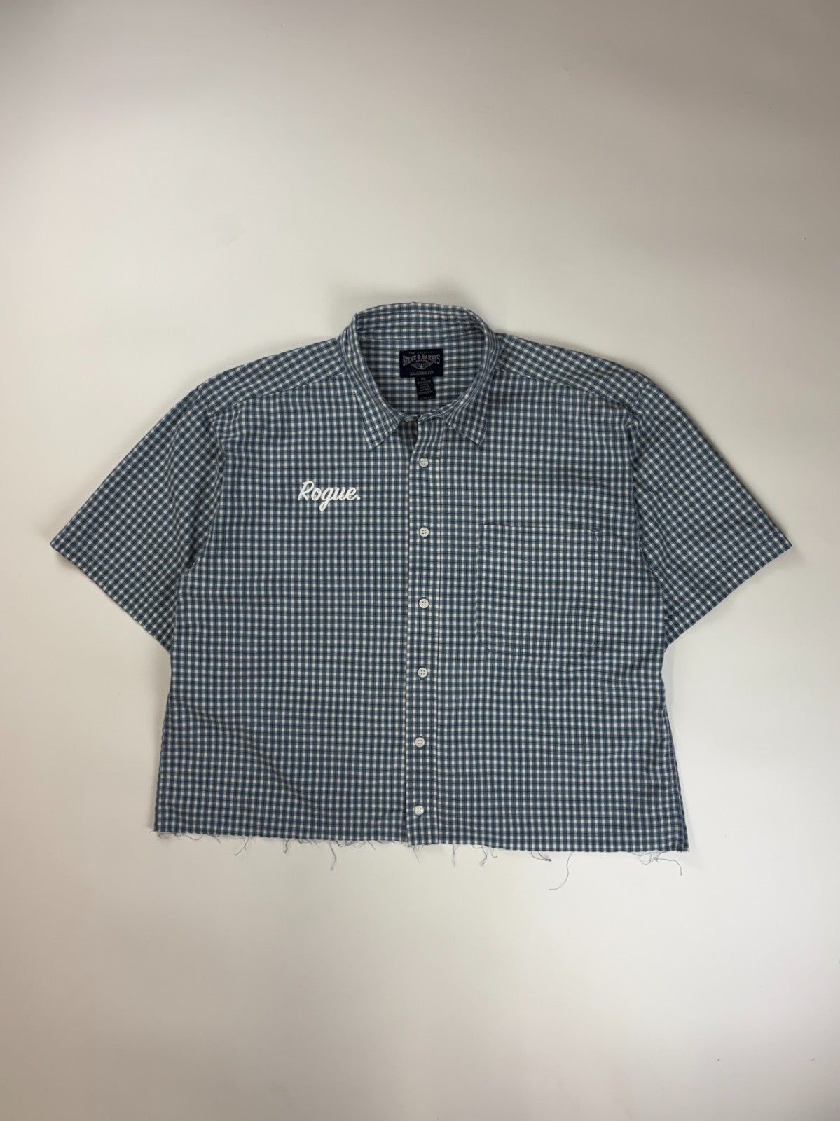 Vintage Roguehaus Plaid Cropped Button Up Shirt