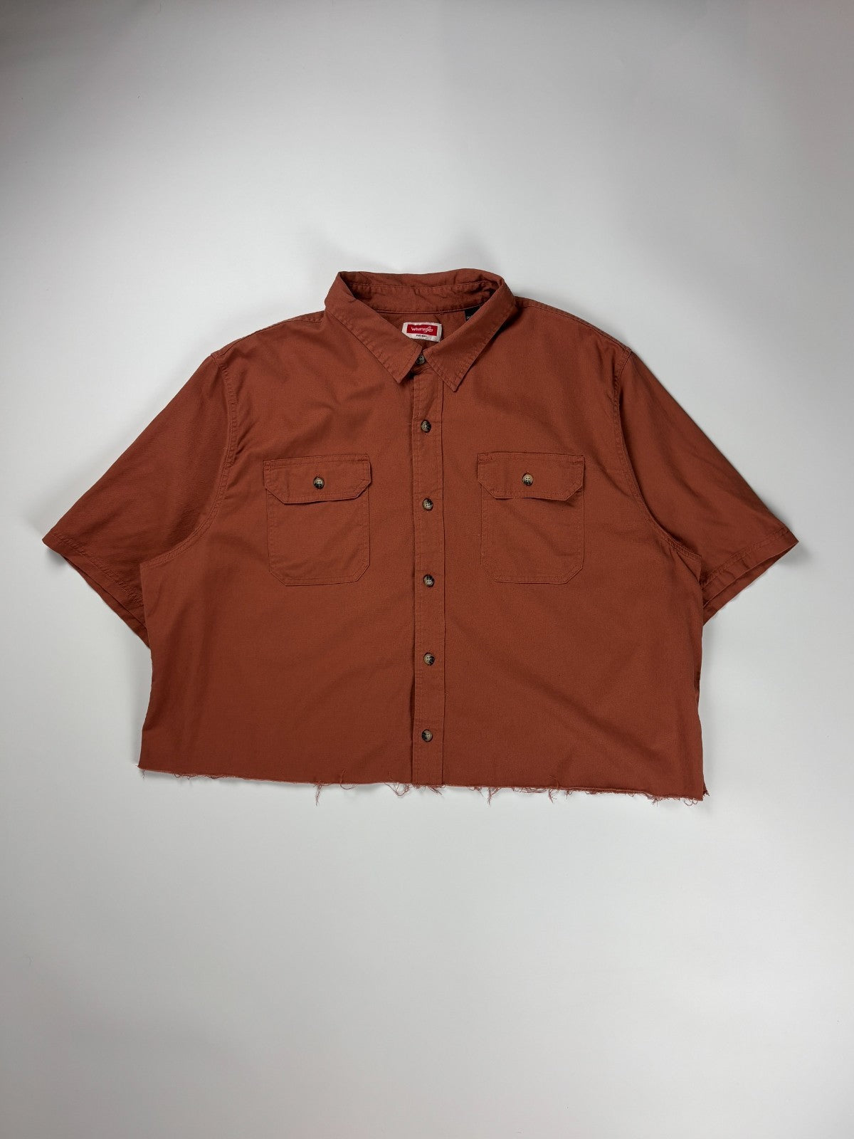 Vintage Wrangler Blank Cropped Button Up Shirt
