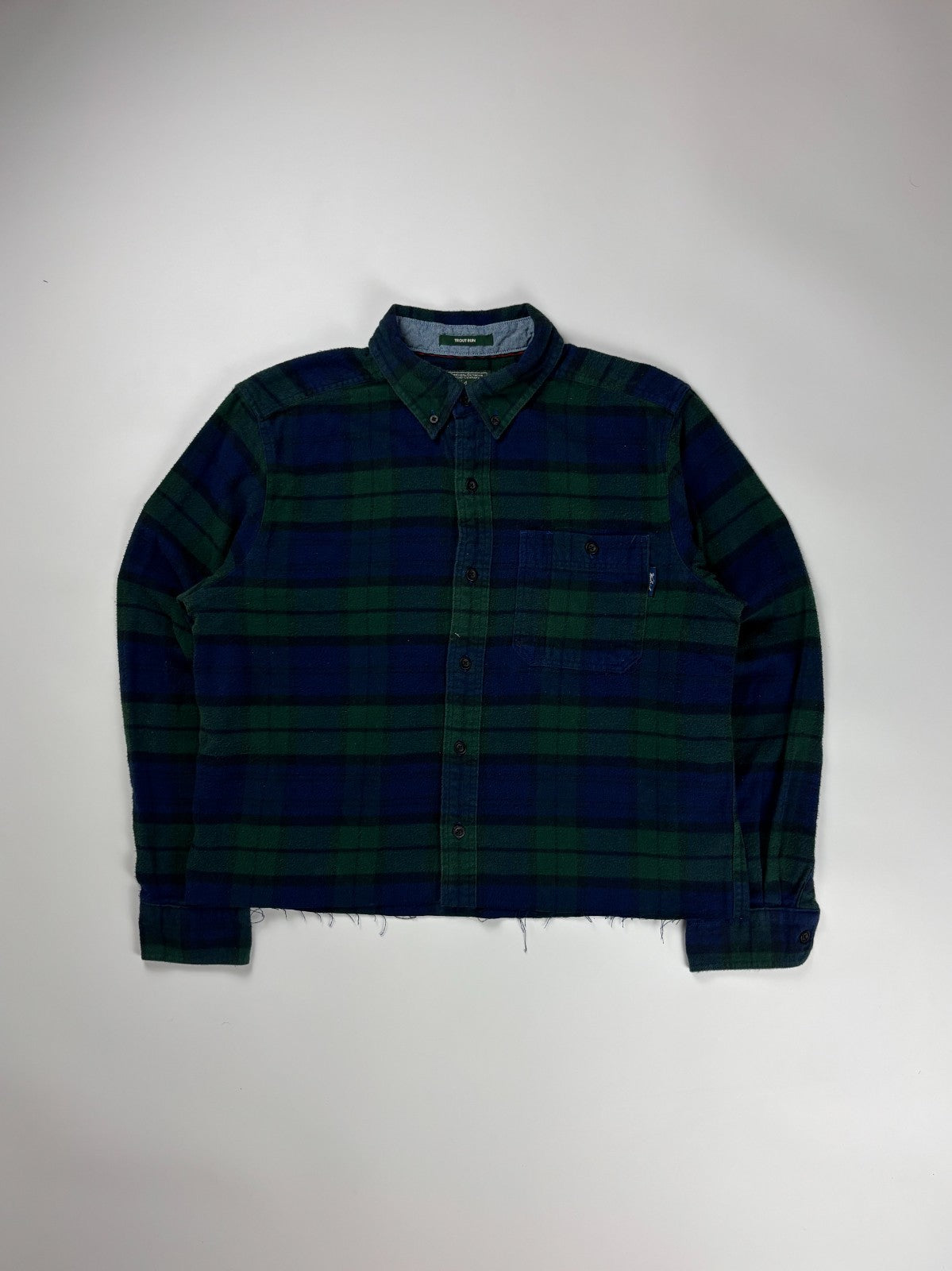 Vintage Woolrich Plaid Cropped Button Up Shirt