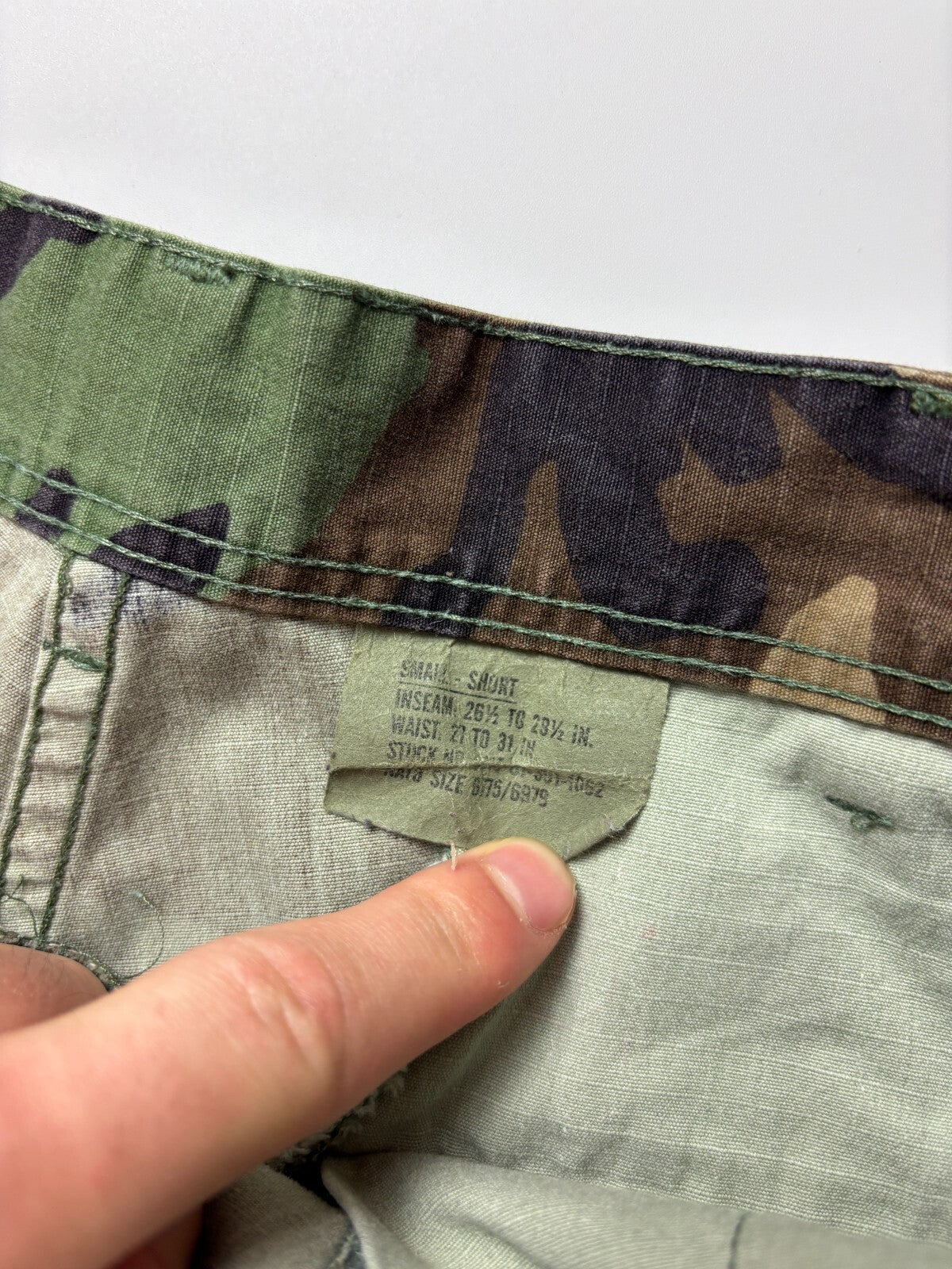 Vintage Military Camo Cargo Shorts