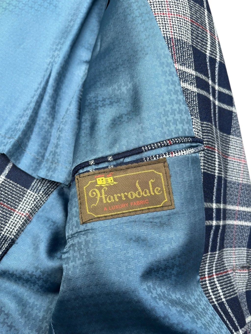 Vintage 1980s Blue Plaid Blazer - Medium - Overcoat