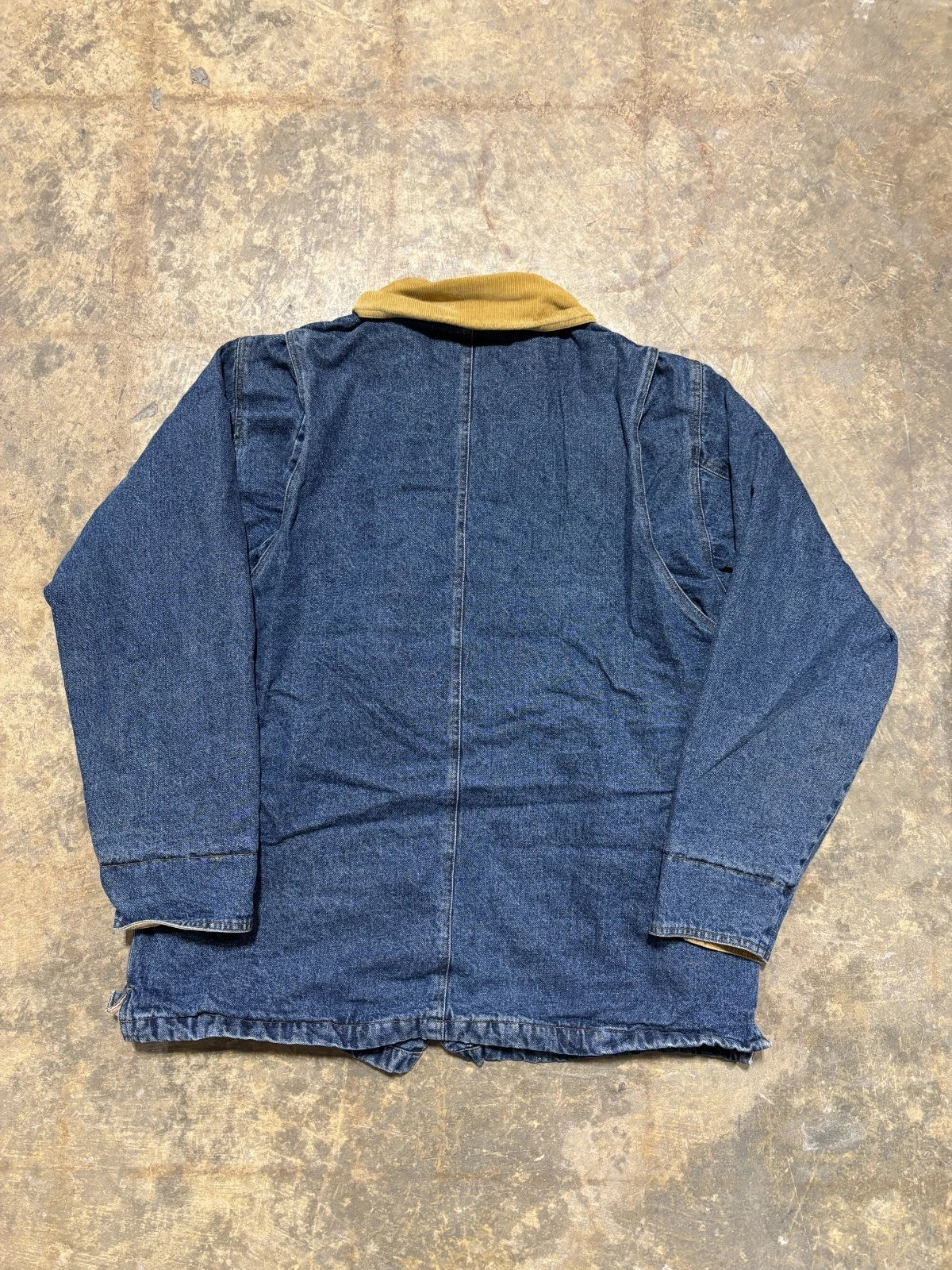 Vintage Lee Denim Workwear Chore Jacket / Button Up Coat / Denim Blue / Size XL