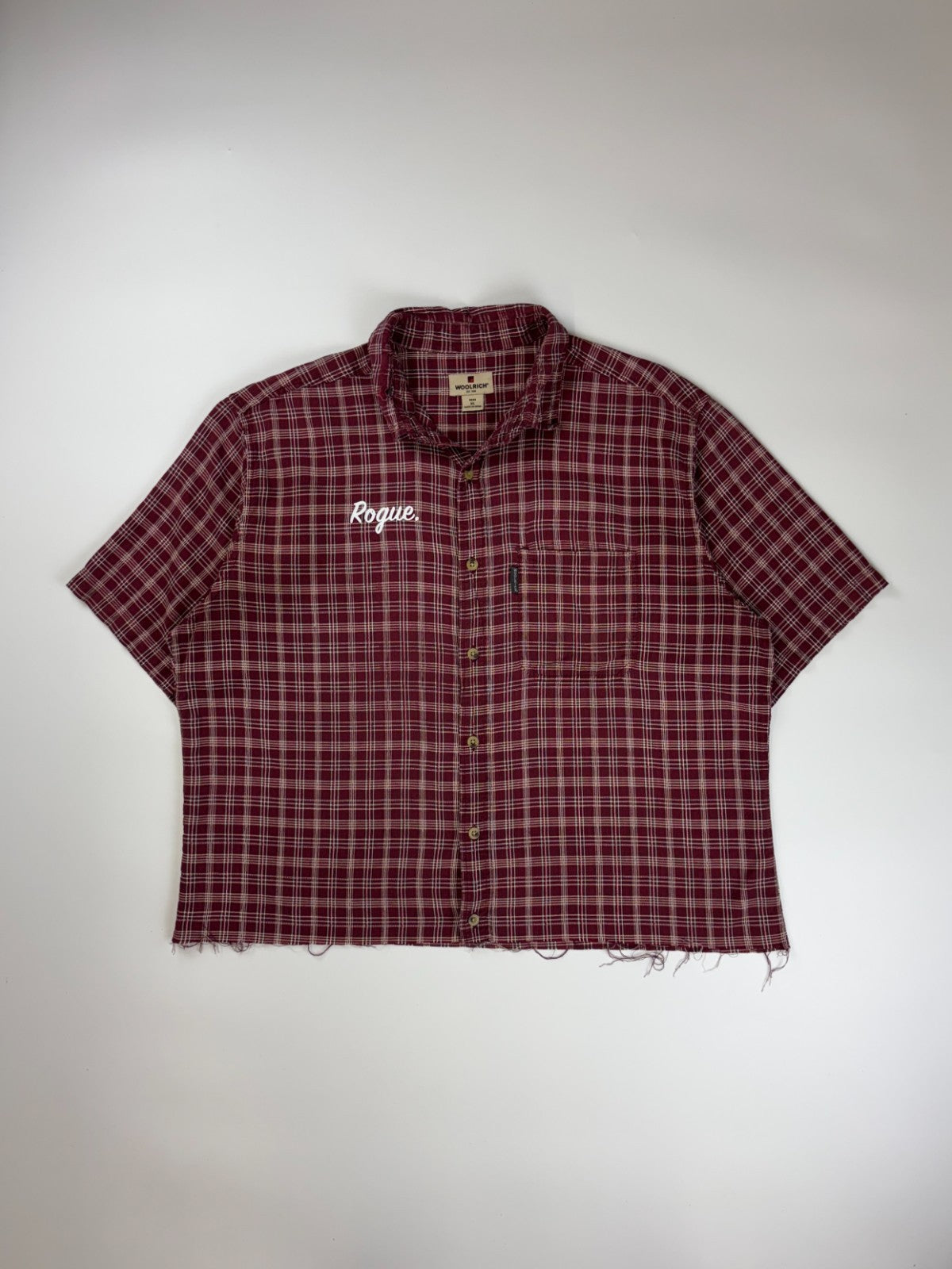 Vintage Roguehaus Plaid Cropped Button Up Shirt