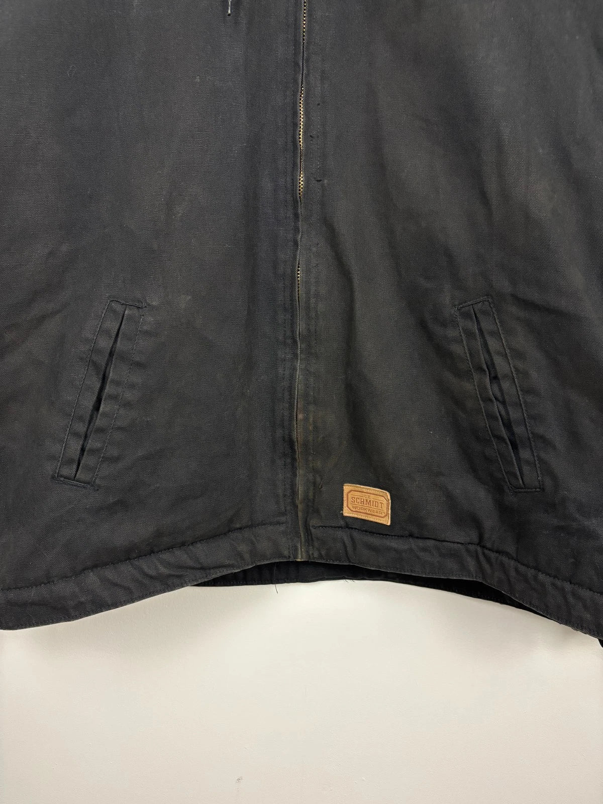 Vintage Black Fleece Lined Workwear Jacket - Schmidt Zip Up Coat - Size 2XLT