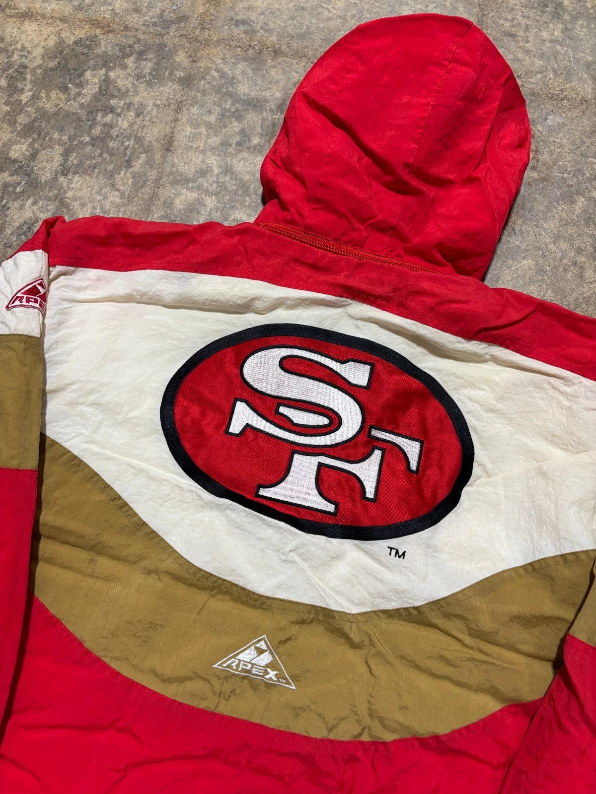 Vintage 1990s Apex San Francisco 49ers Jacket / NFL Football / Red Size Small