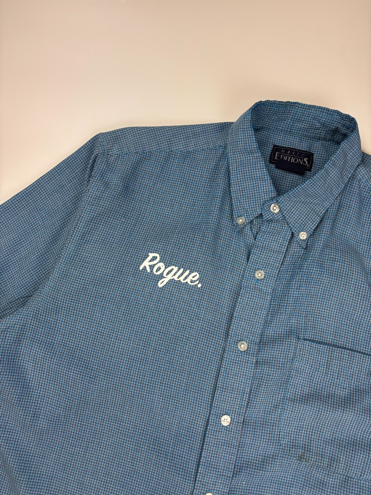 Vintage Roguehaus Plaid Cropped Button Up Shirt