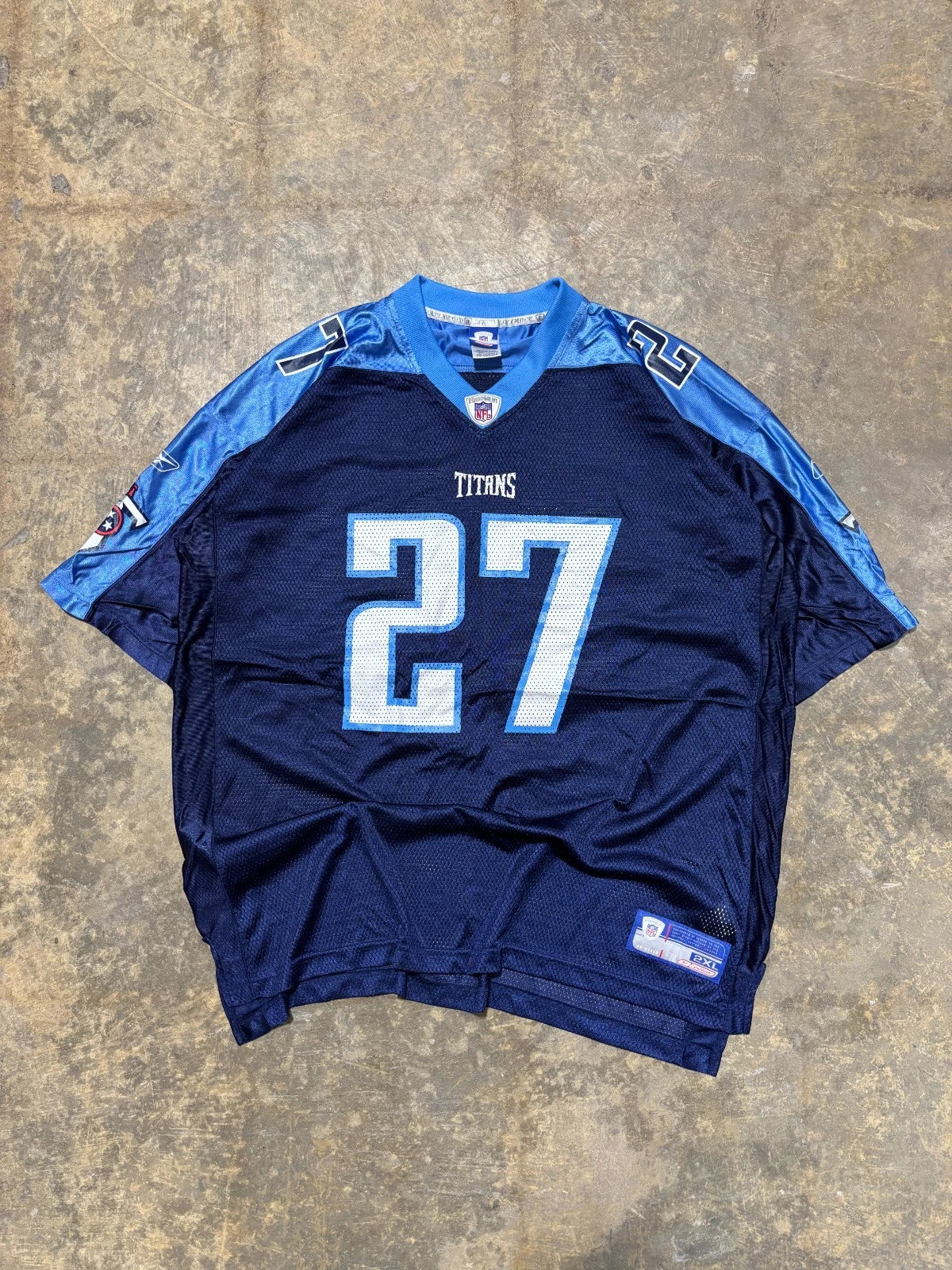 Vintage Tennessee Titans Jersey / Eddie George #27 / NFL Reebok / Blue Size 2XL