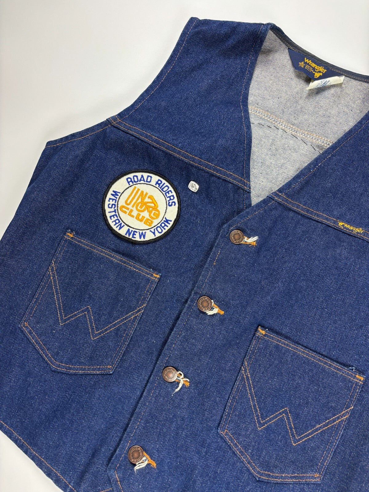 Vintage Wrangler Bikers New York Denim Vest