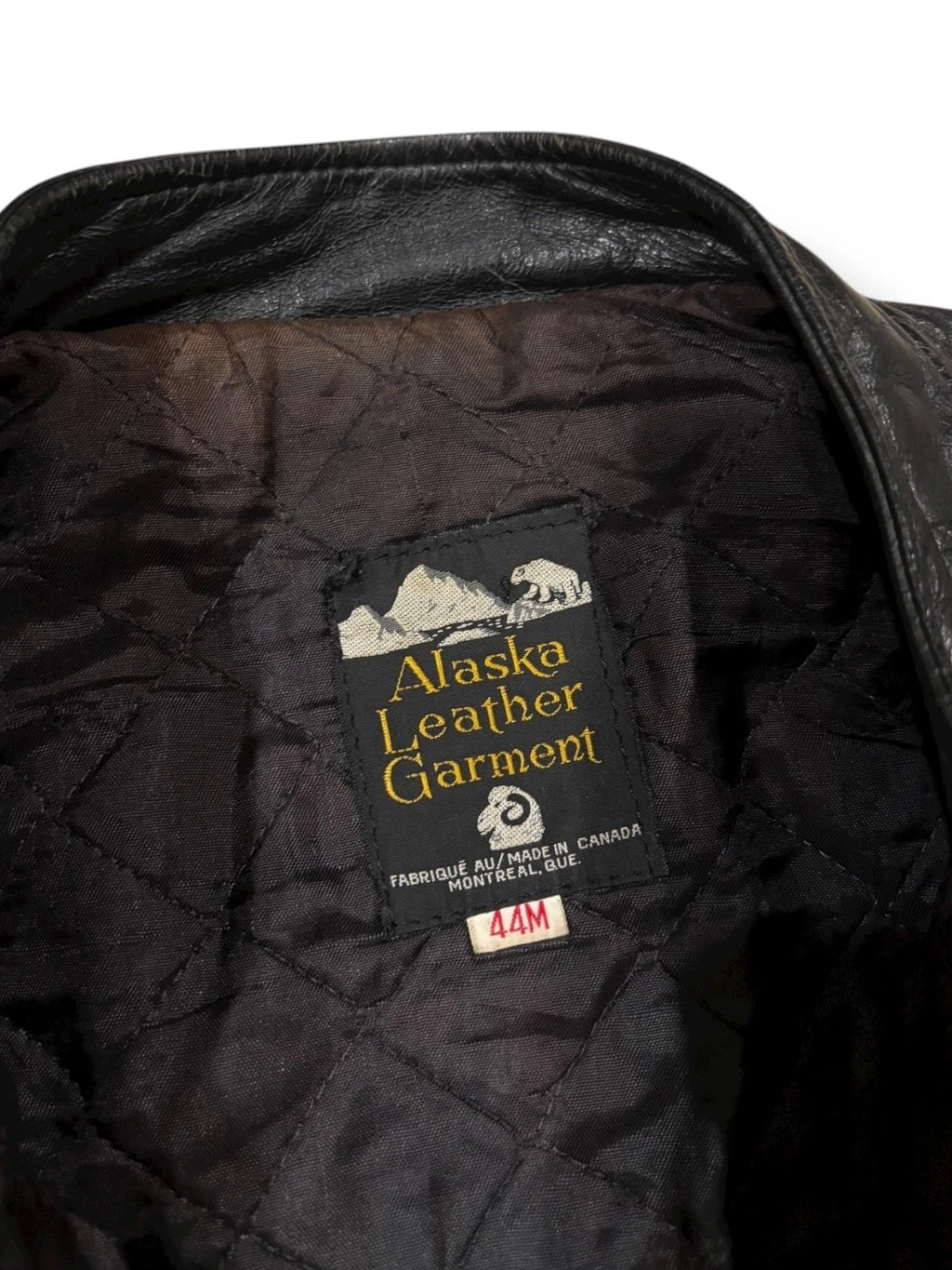 Vintage Black Leather Jacket - Medium - Alaska Leather Garment Straight Cut Coat