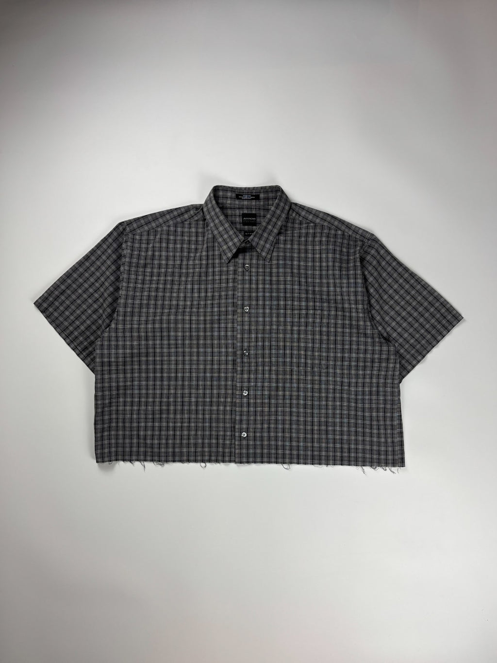 Vintage Arrow USA Plaid Cropped Button Up Shirt
