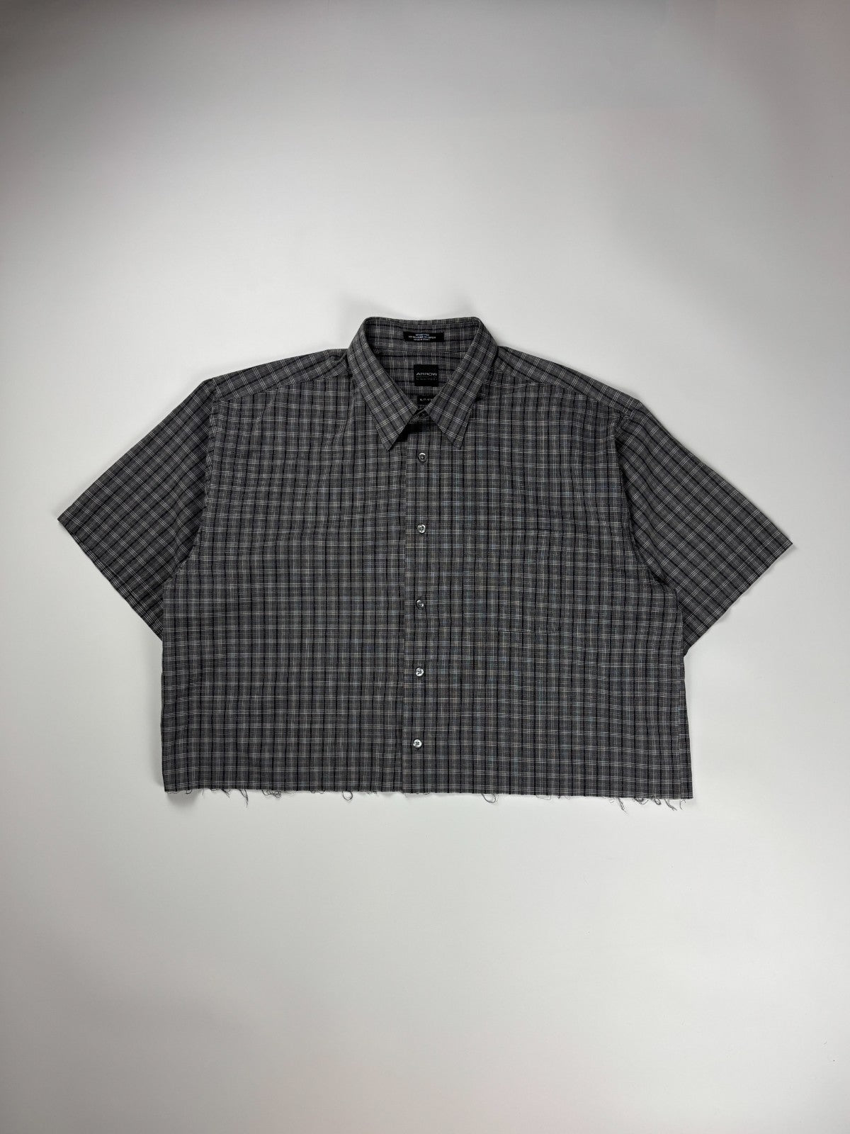 Vintage Arrow USA Plaid Cropped Button Up Shirt