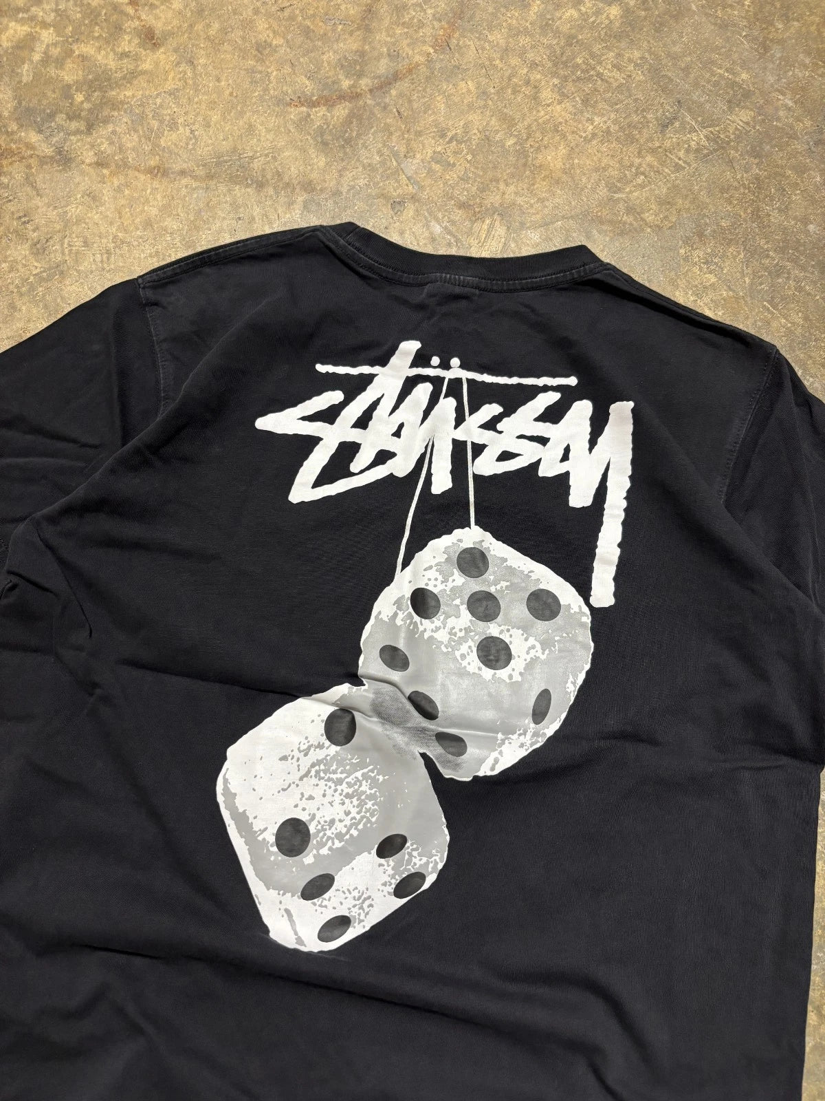 Stussy Dice T-Shirt / Size Medium / Black Graphic Tee