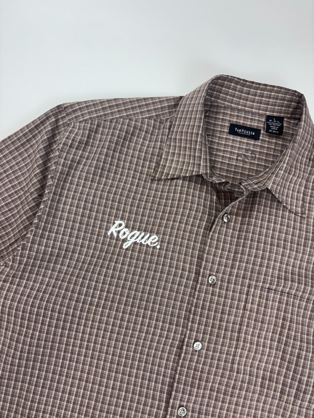 Vintage Roguehaus Plaid Cropped Button Up Shirt