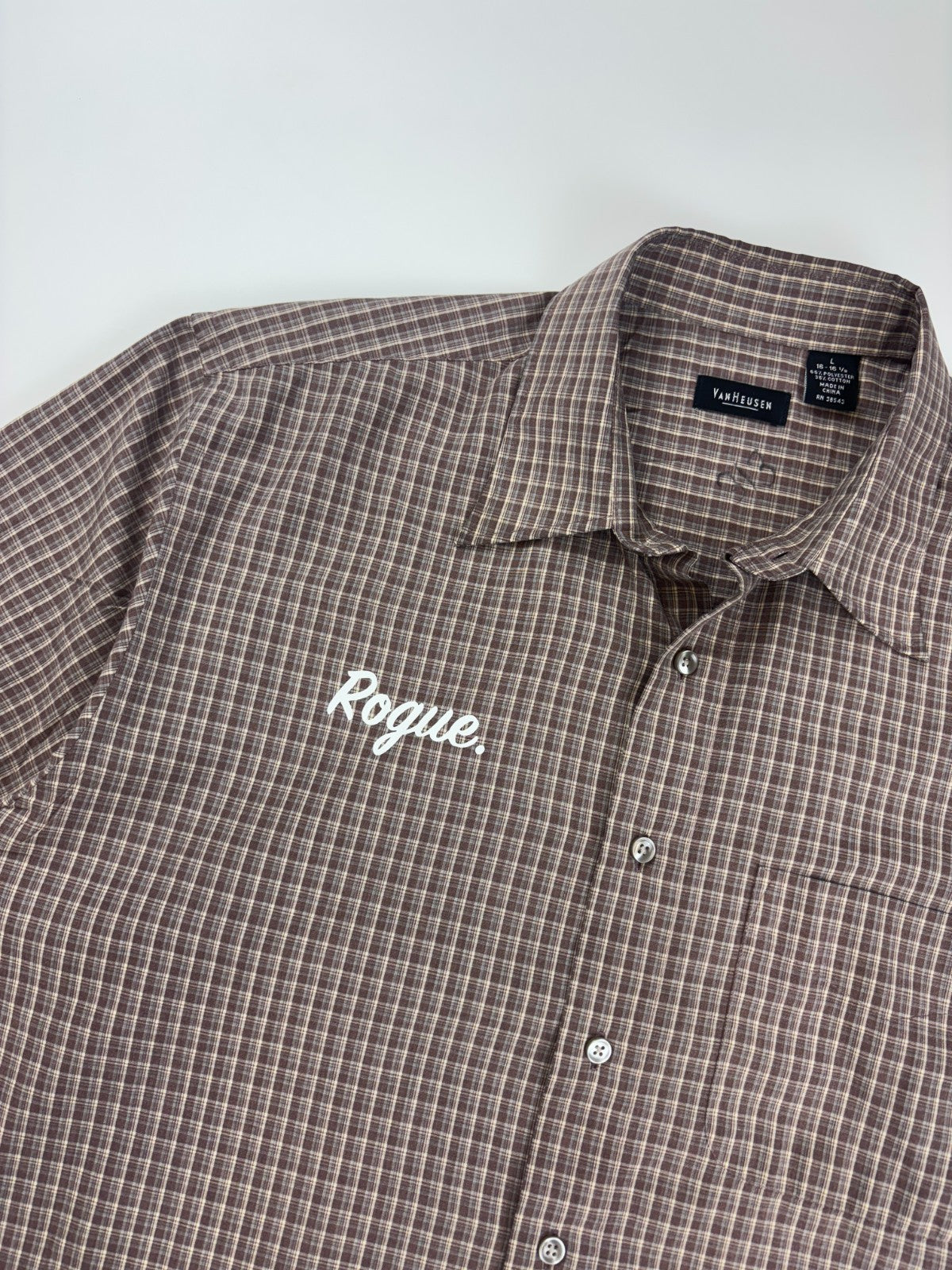 Vintage Roguehaus Plaid Cropped Button Up Shirt