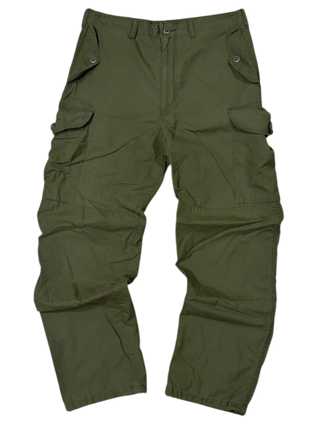 Vintage Military Cargo Pants - ??" - Olive Army Trousers