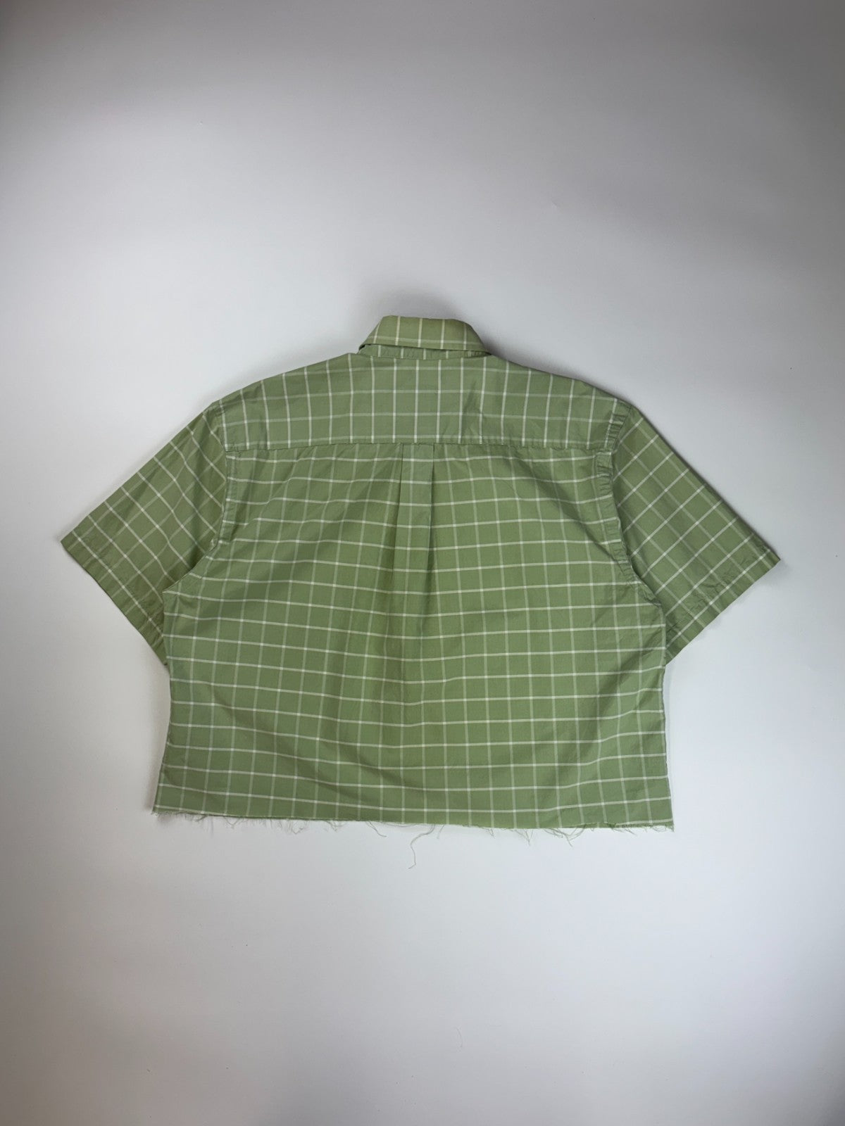 Vintage Roguehaus Plaid Cropped Button Up Shirt